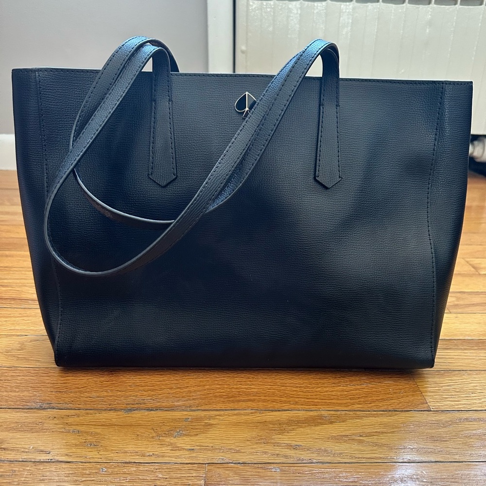 Kate Spade All Day Large Tote - Black Crossgrain Leather